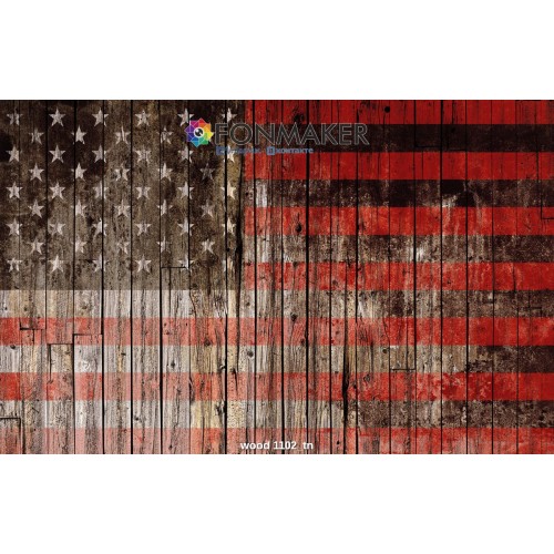 Фотофон Древесный Американский Флаг для фотосъемки FONMAKER