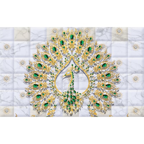 Фреска Изумрудный павлин