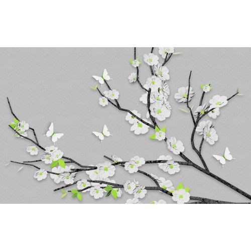 Ветка цветущей вишни