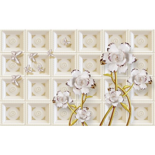 Фарфоровые гвоздики и белые мотыльки