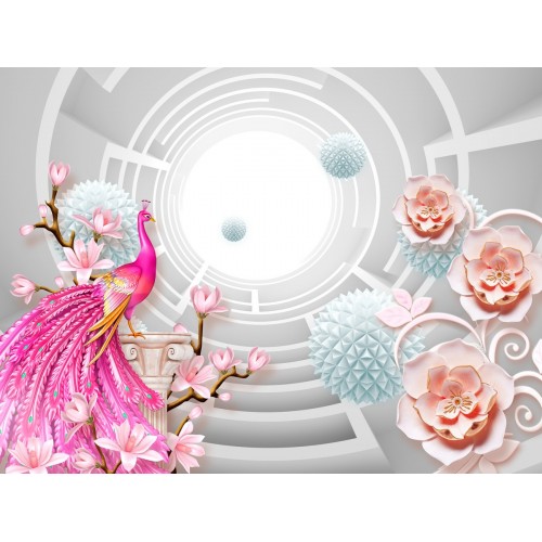 Розовый павлин