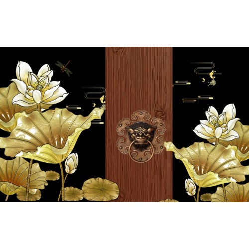 Фреска Янтарные лотосы