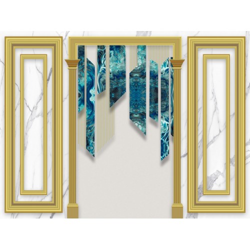 Малахитовое озеро в обрамлении мрамора