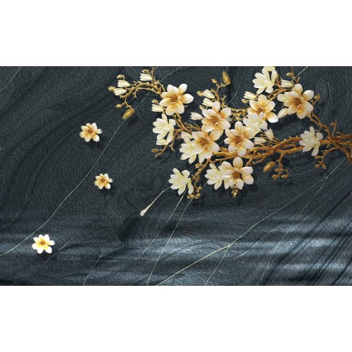 Фреска Золотая магнолия во мгле