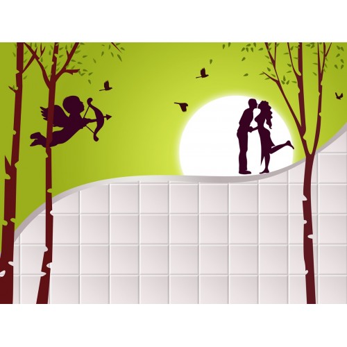 Весенний поцелуй в графике