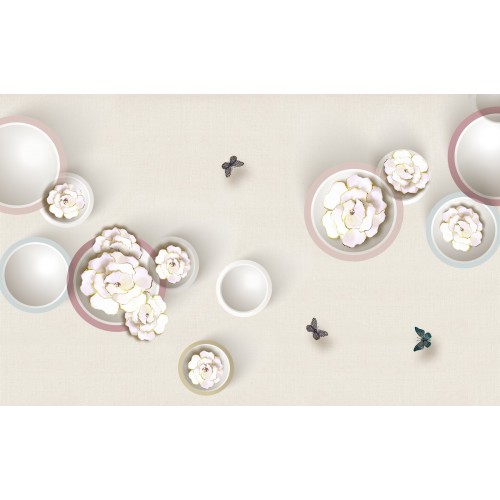 Сахарные розы в молочных разводах