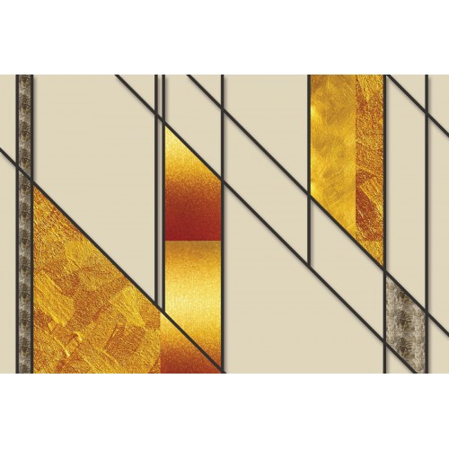 Фреска Буйство золотых линий