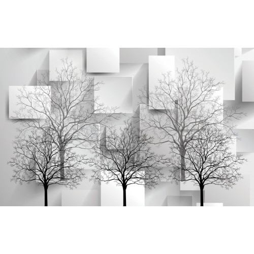 Зимний лес в графике