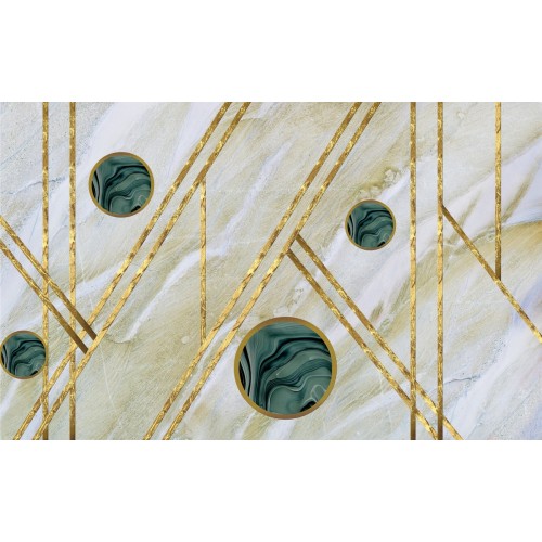 Малахитовые круги в золоте