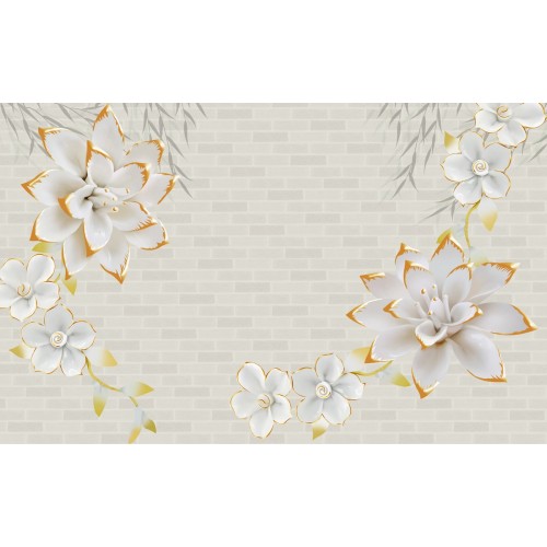 Золотая пыльца на снежных розах