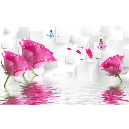 Розы в брилиантовой пыли