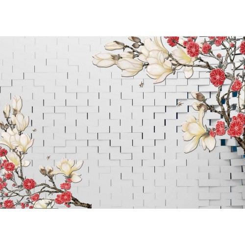 Фреска Букет в мозаичном полотне