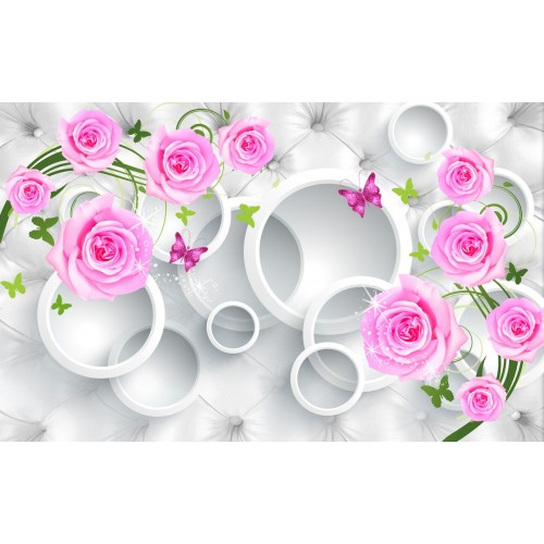 Элегантные розы в мягких кругах