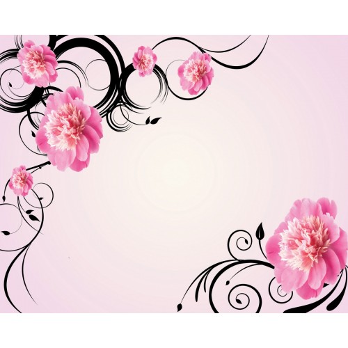 Фреска Элегия розовых пионов