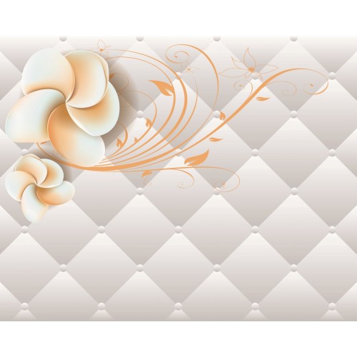 Фреска Кремово-зефирные цветы