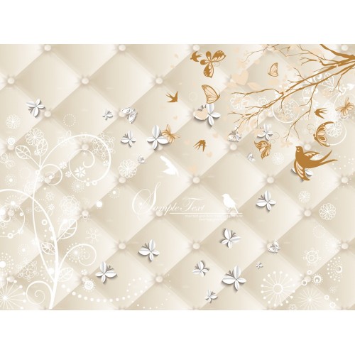 Фреска Камни удачи с бабочками