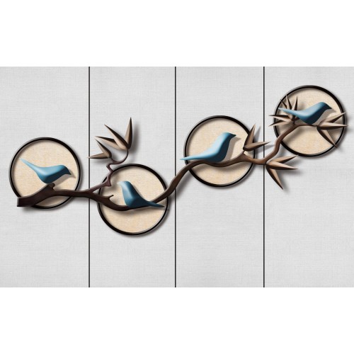 Фреска птицы в миниатюре