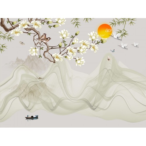 Закат в мраморных горах