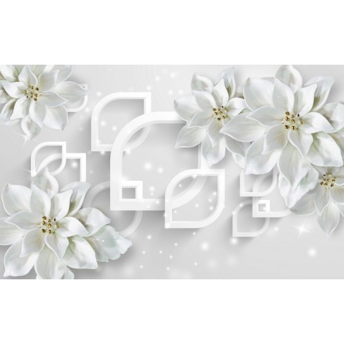 Снежные лилии в стразах