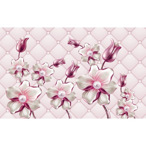 Фреска Жемчужно-лиловый букет