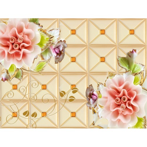 Китайские пионы в янтаре