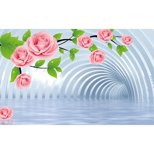 Каскадные арки в розовом обрамлении