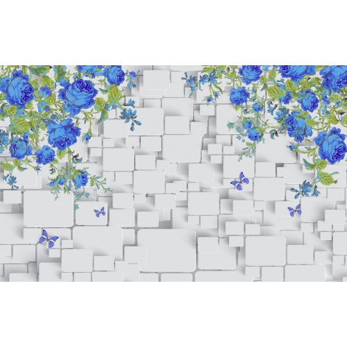 Фреска Розы цвета индиго