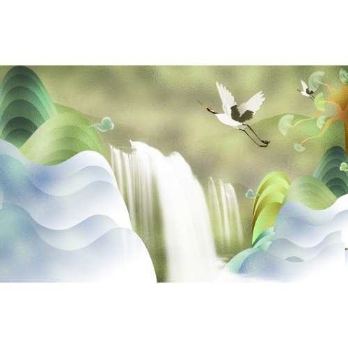 Фреска Сюреалистичный водопад