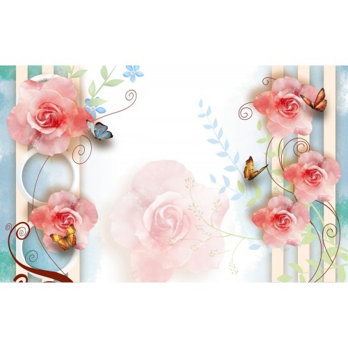 Цветочные украшения в бирюзе