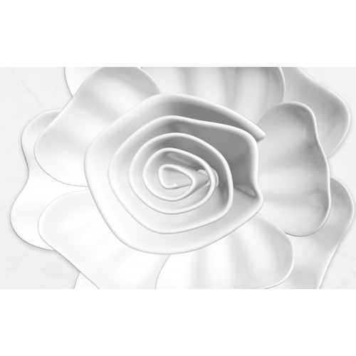 Керамическая белоснежная роза