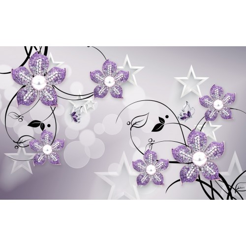 Фреска Кристальные цветы