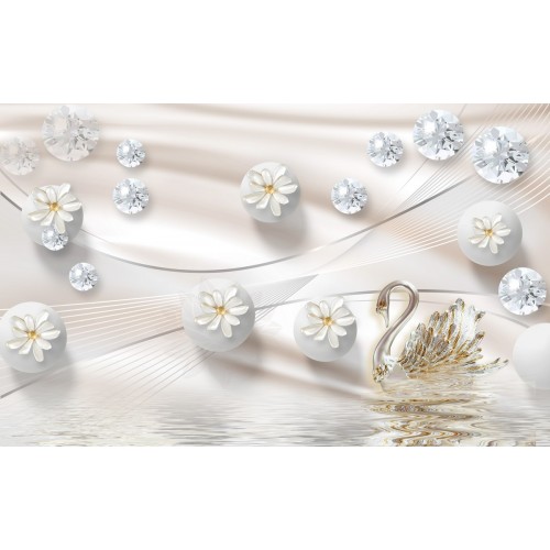 Фреска Лебедь в молочных берегах