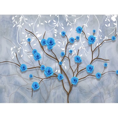 Дерево синих роз