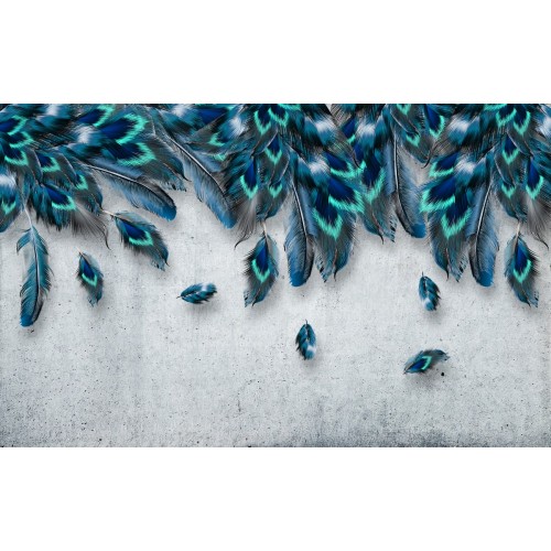 Фреска Изумрудные перья павлина