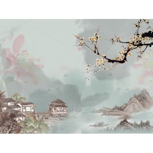 Фреска Домики в горах