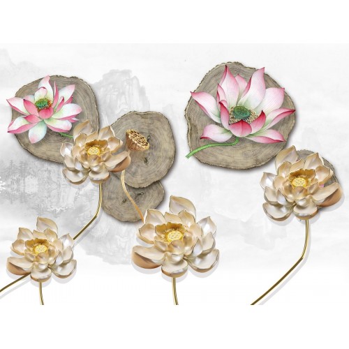 Лотосы в медовой акварели