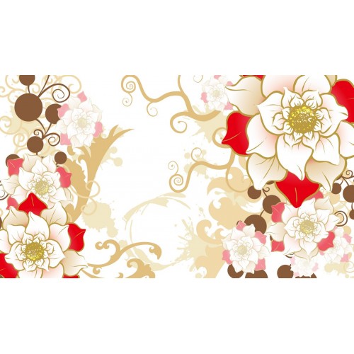 Фреска Элегантные белые розы