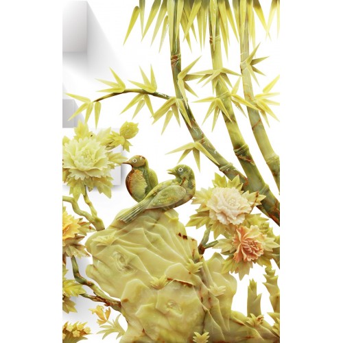 Экзотические птицы в пальмах