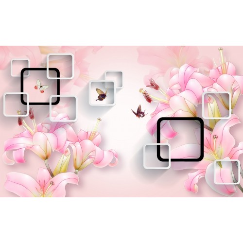 Элегантные розовые лилии