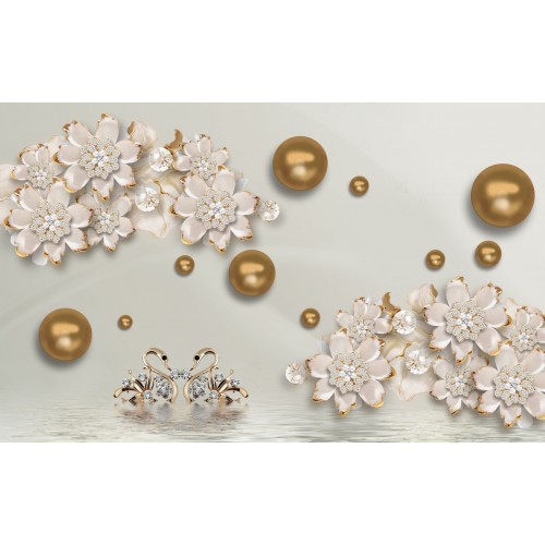 Лебеди в золотых переливах