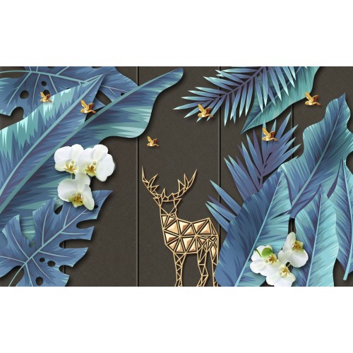 Тропическая графика в золоте