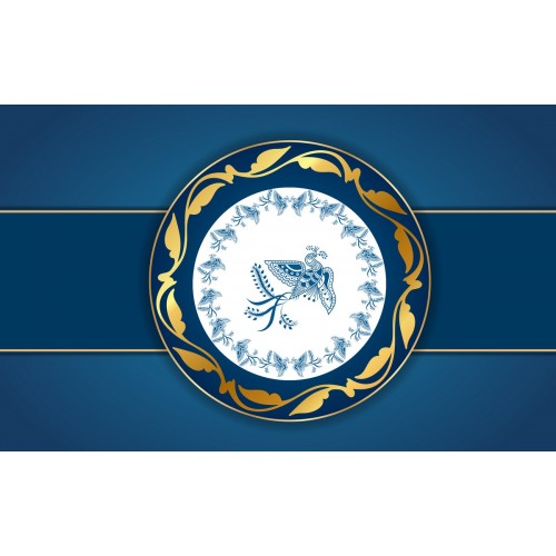 Тарелка в стиле гжель