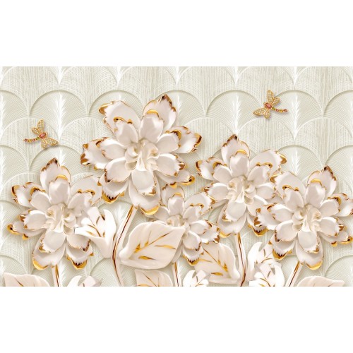 Фреска Элегантные белые лилии