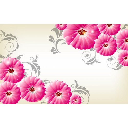 Фреска Цветы в кристальной пыли