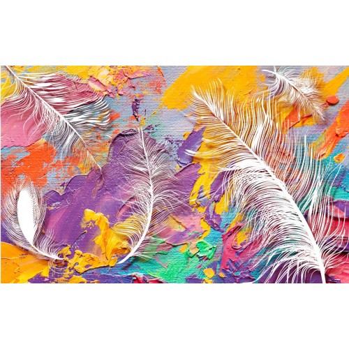 Фреска Перья написанные маслом