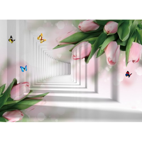 Фреска Великолепные тюльпаны в арках