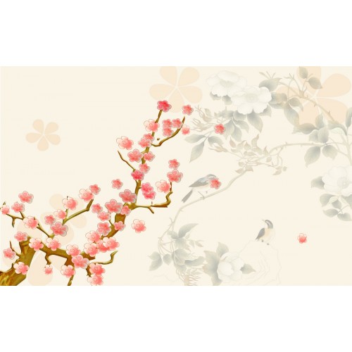 Розовые бисерные цветы сакуры