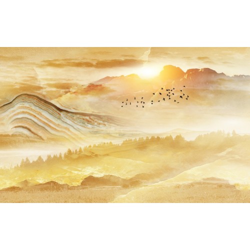 Фреска Необъятное солнце в горах