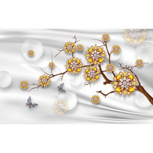 Деревья с золотыми цветами