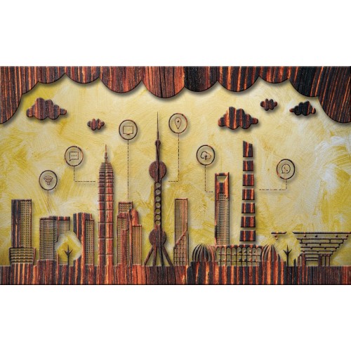 Фреска Урбанистический город